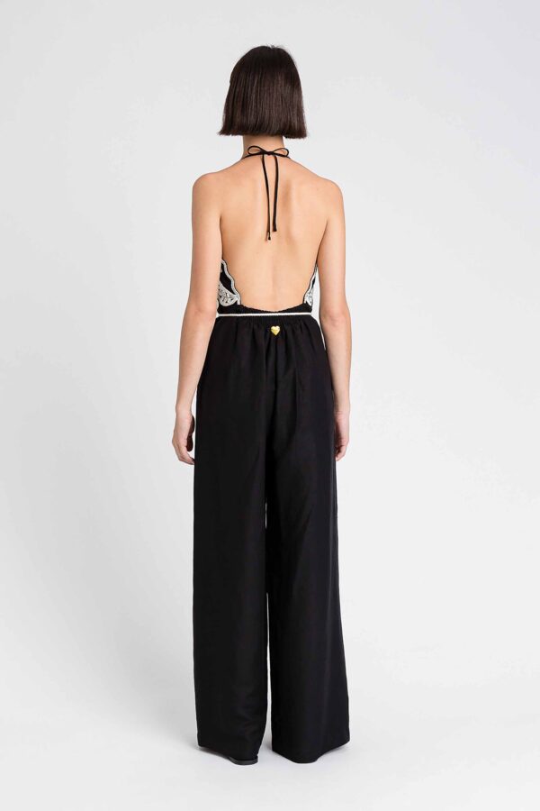Гащеризон от ленена смес с бродерия Twinset