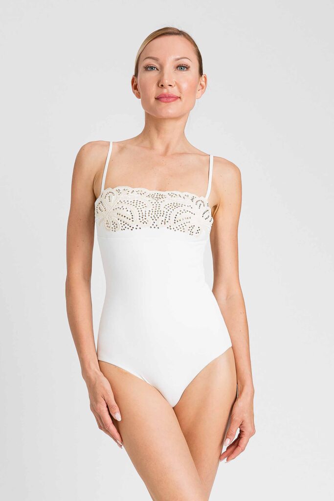 Цял бански костюм с бродерия и кристали Twinset