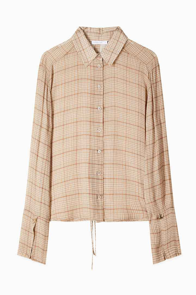 Лека риза с кариран принт Patrizia Pepe