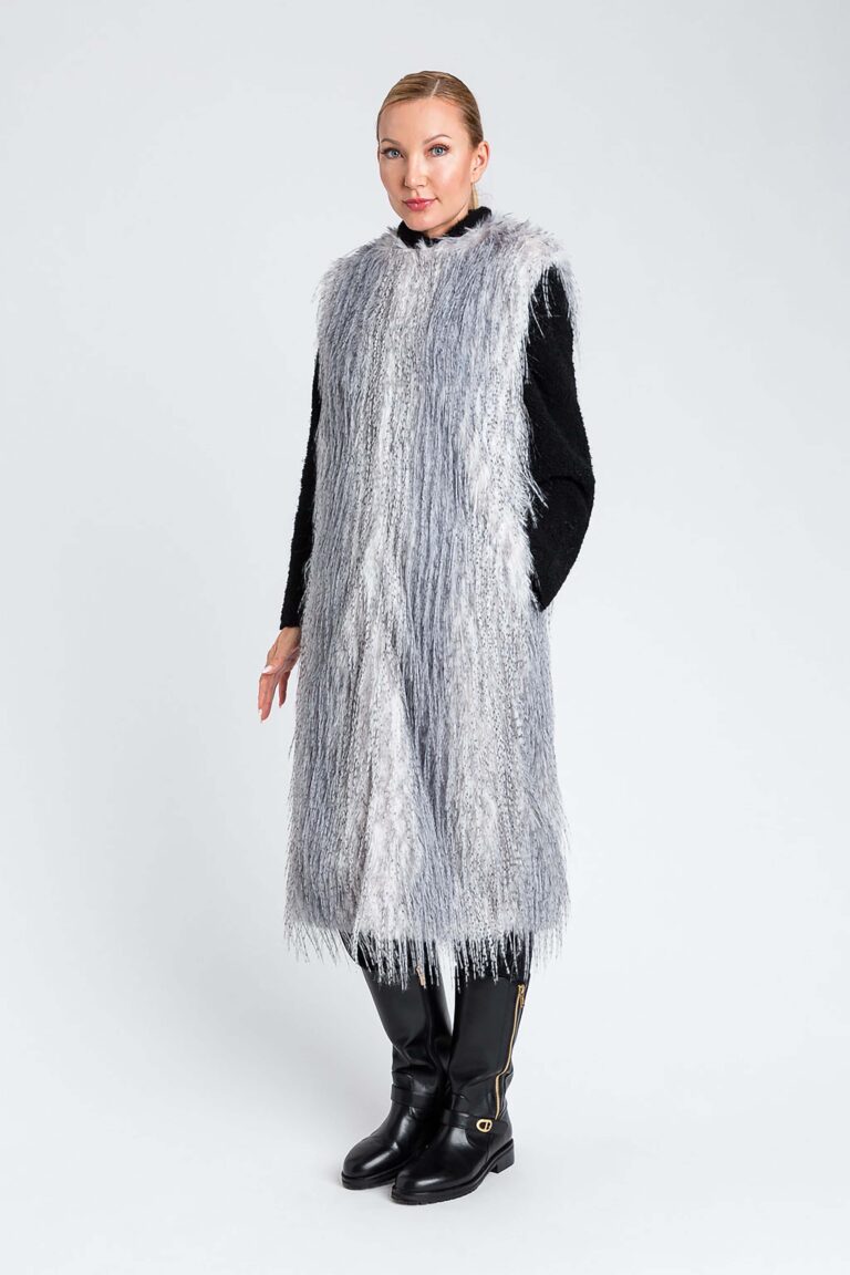 Дълъг елек от изкуствена кожа Twinset