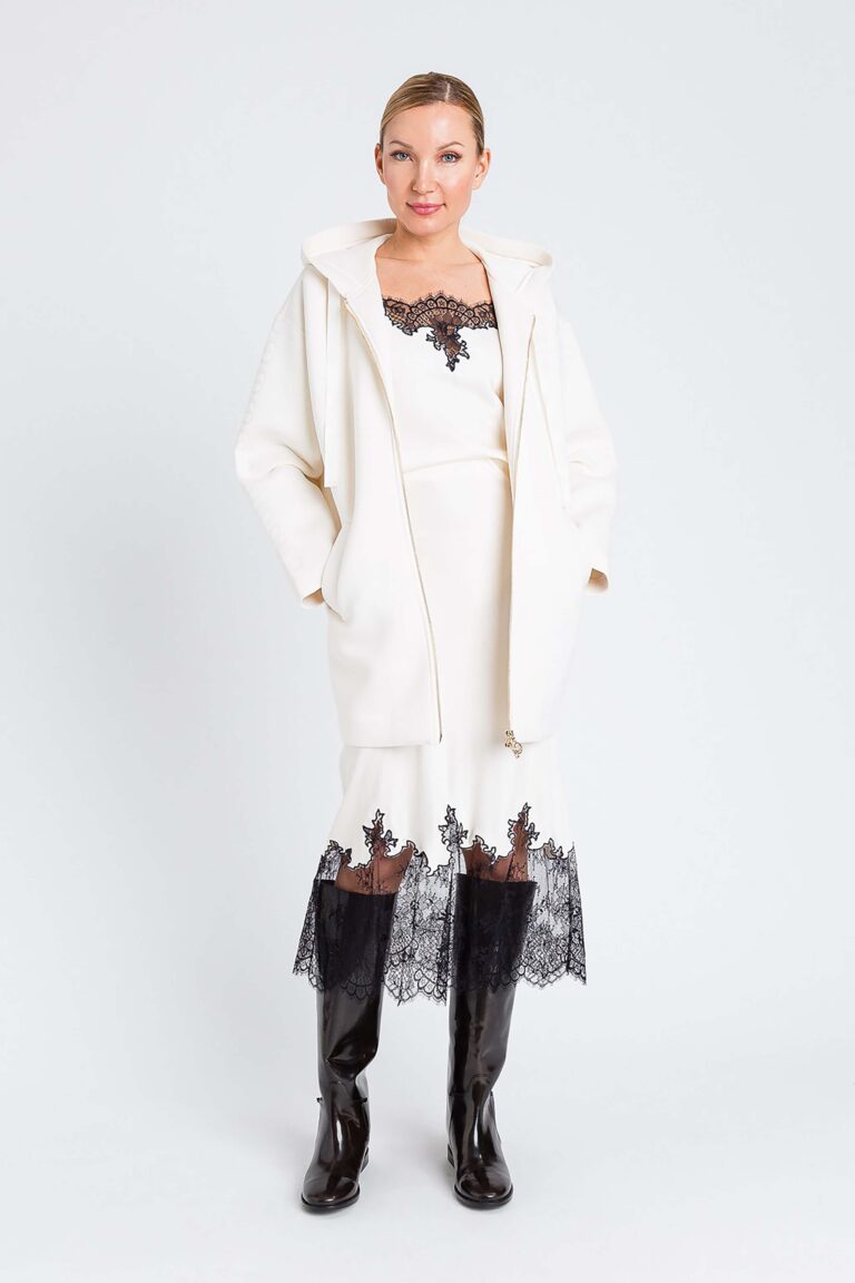 Миди пола от сатен и дантела Twinset