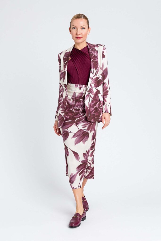 Миди пола с флорален принт на далии Twinset