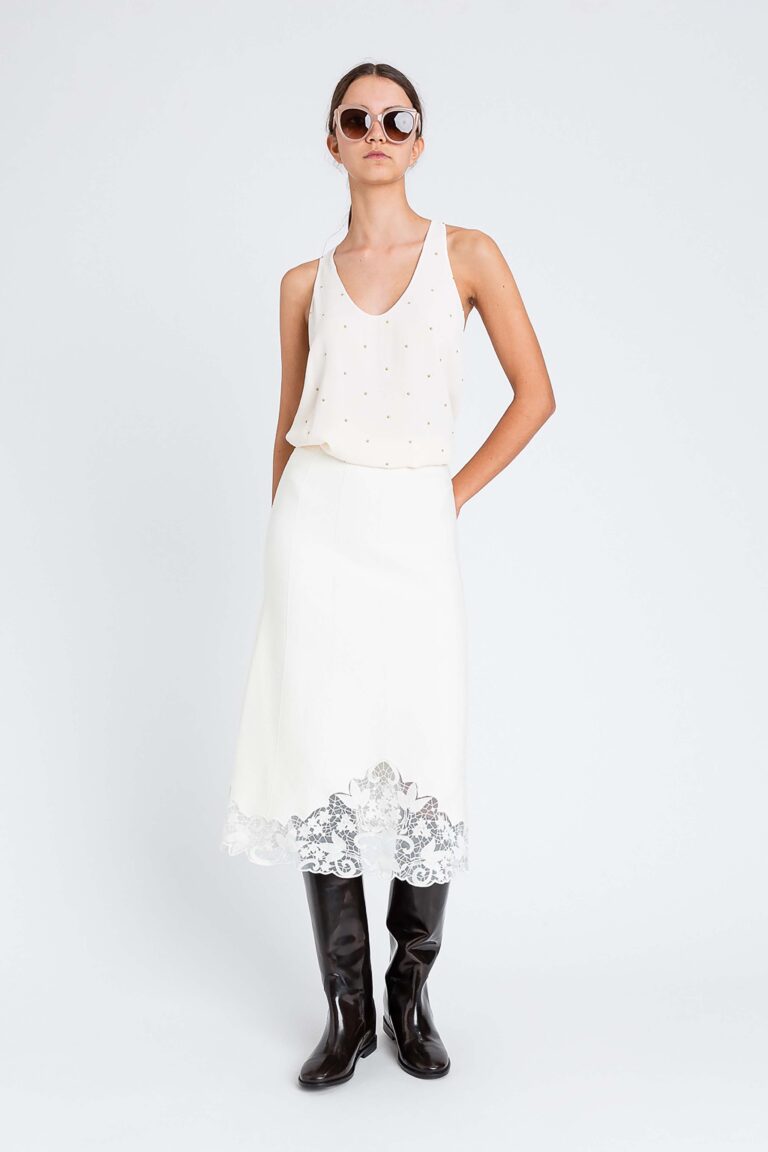 Плетена миди пола с органза Twinset