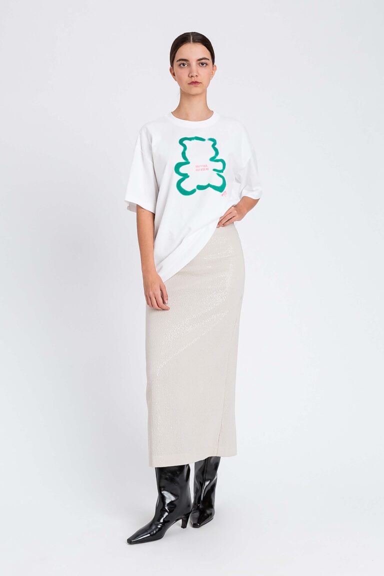 Тениска оувърсайз MYFO с принт Twinset