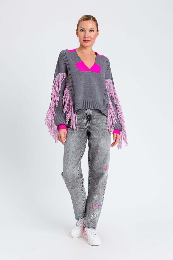 Дънки MYFO с бродерия тип барел Twinset