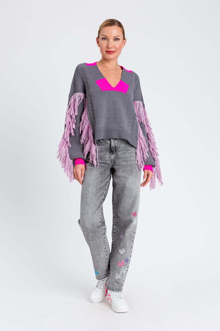 Дънки MYFO с бродерия тип барел Twinset