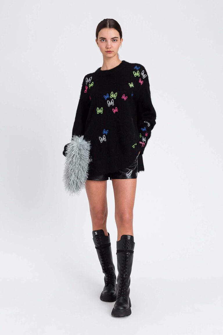 Пуловер от вълнена смес MYFO с бродерия Twinset