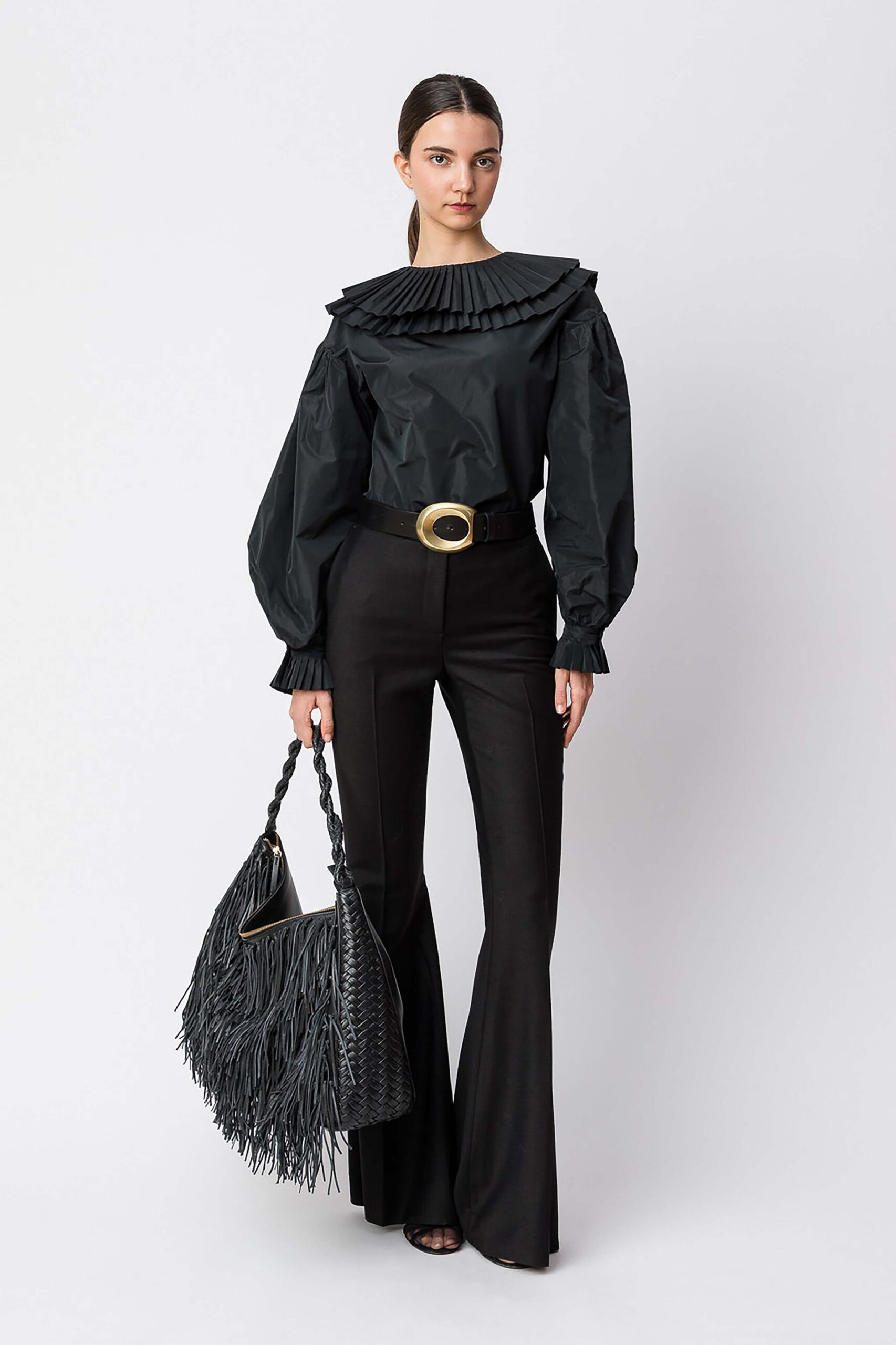 252TS2112-10 Блуза от тафта с волани Twinset