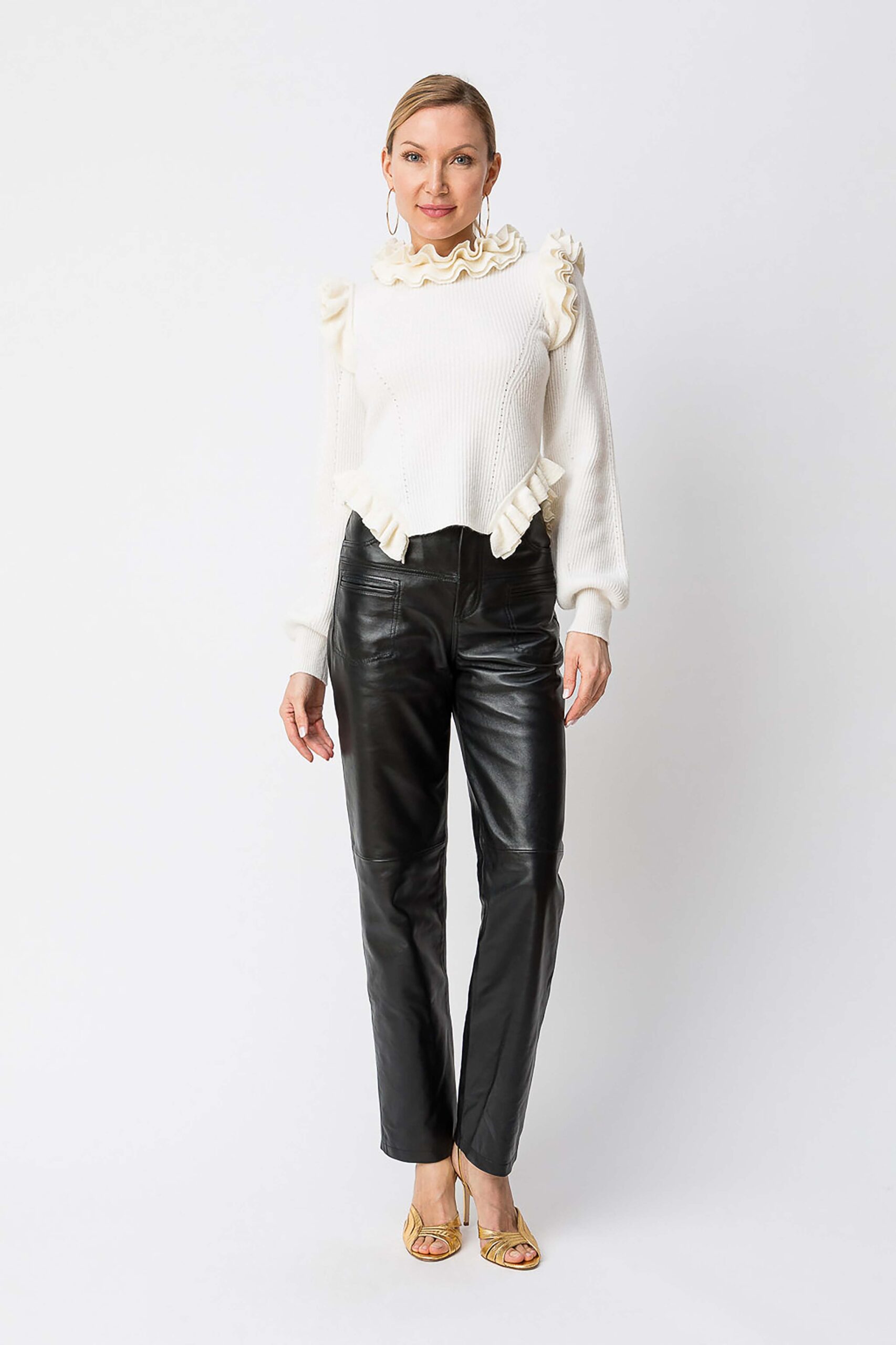 252TS2121-10 Панталон от кожа Twinset