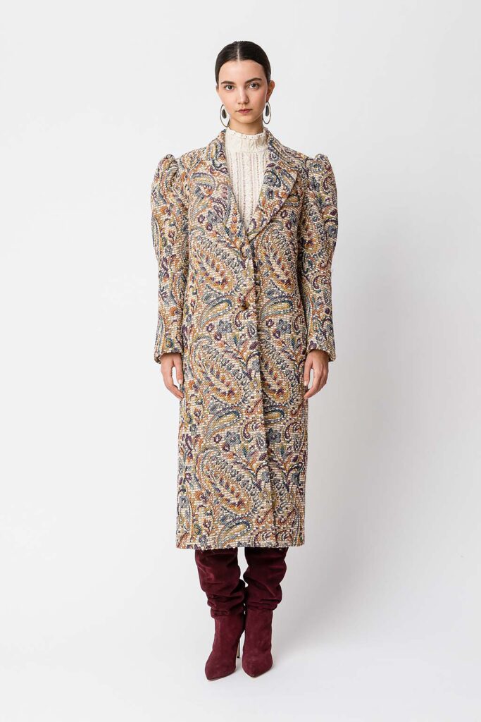 Жакардово палто с кашмирен мотив Twinset