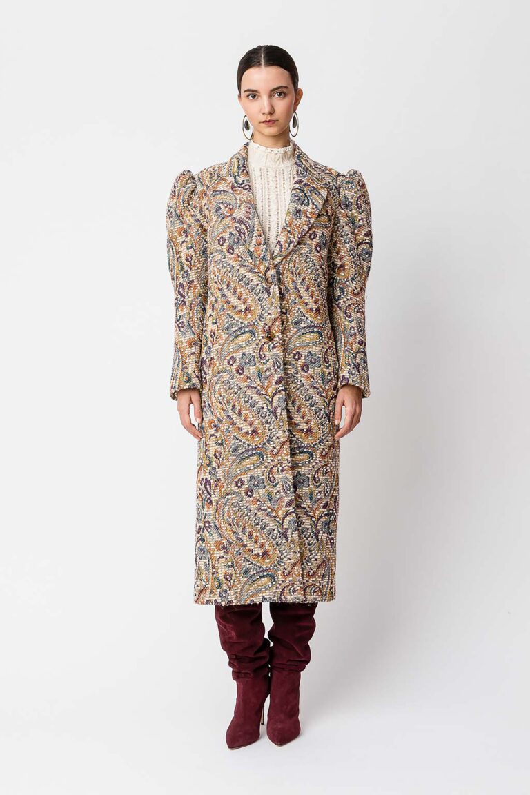 Жакардово палто с кашмирен мотив Twinset