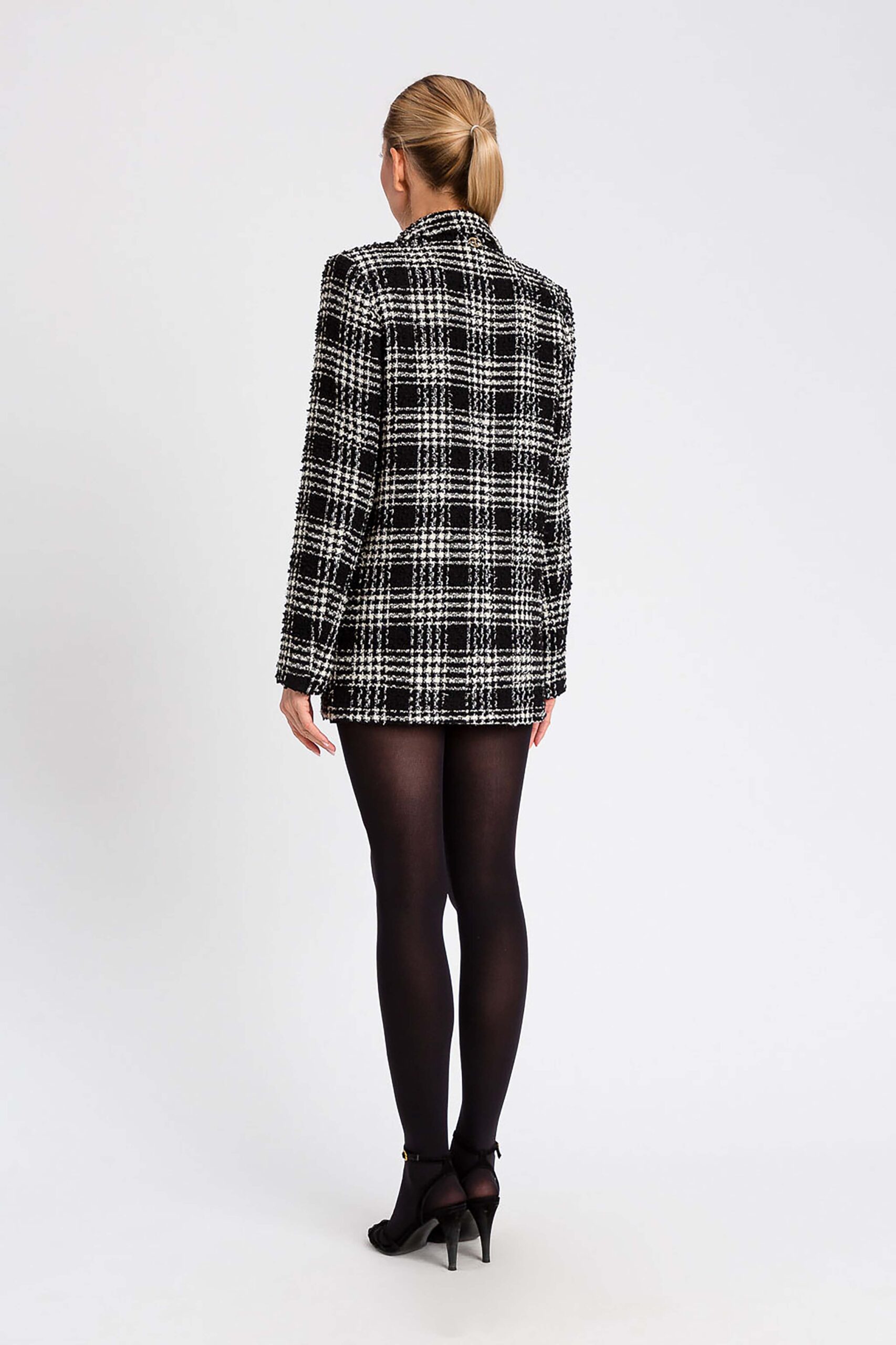 252TT2111-12 Карирано сако от букле Twinset