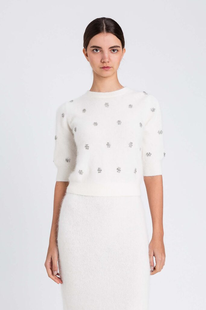 Пуловер от ангора с бродерия Twinset