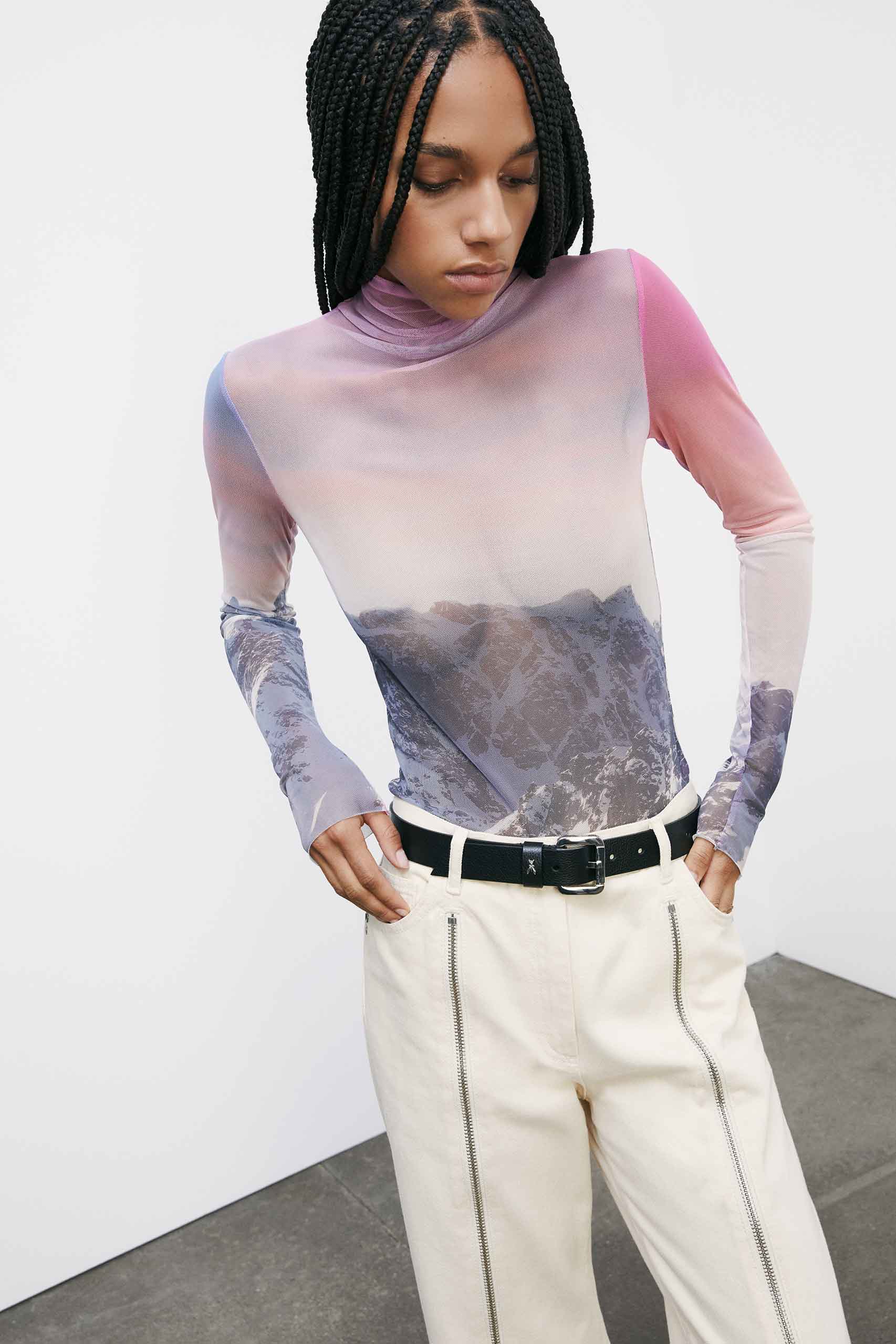 2M4498_J667_YA37_1 Топ с висока яка Patrizia Pepe