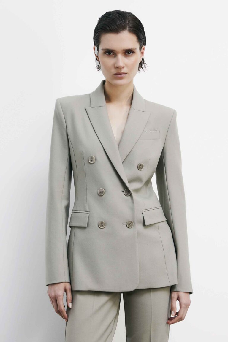 Двуредно сако от вълнена смес Patrizia Pepe