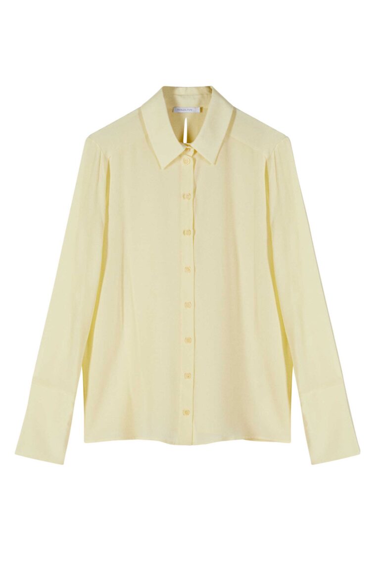 Риза от копринен креп с нормална кройка Patrizia Pepe