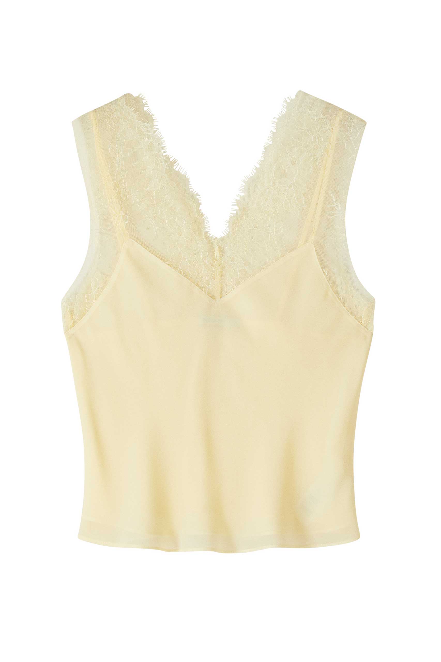 8C0865_A692_Y478_6 Топ с дантелени детайли Patrizia Pepe, жълт