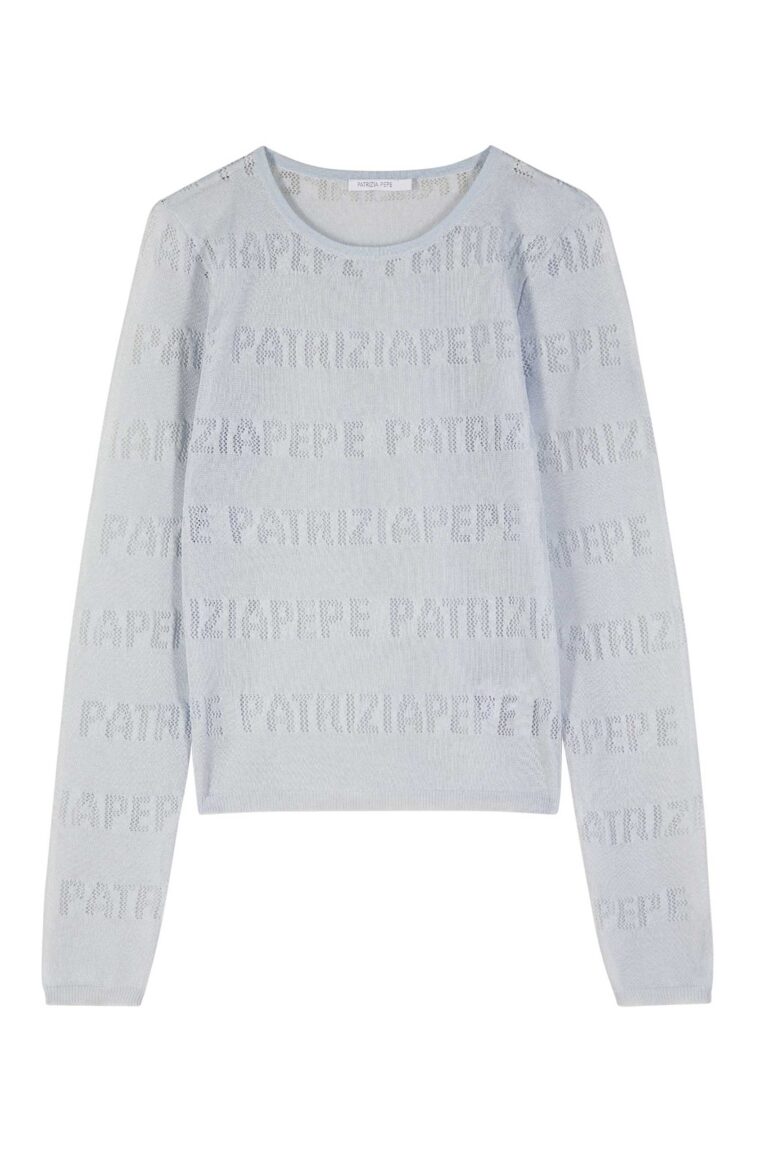 Пуловер с перфорирано лого Patrizia Pepe
