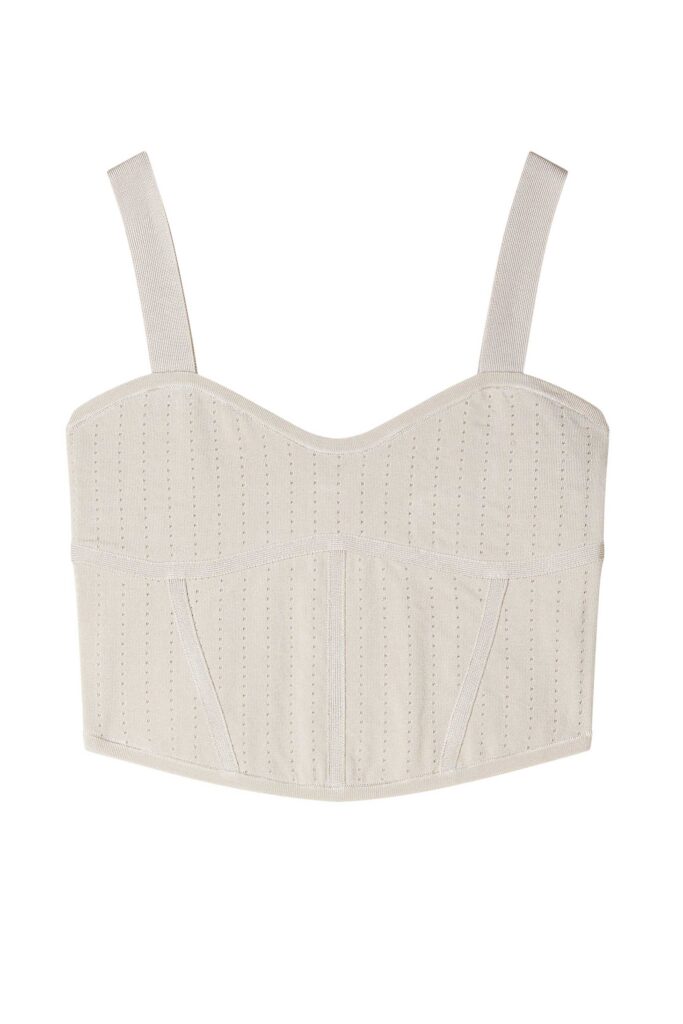 Бюстие от плетиво от жакард Patrizia Pepe