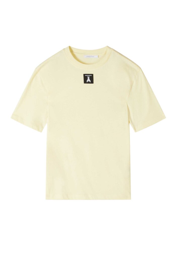 Тениска с етикет с лого Patrizia Pepe, жълта