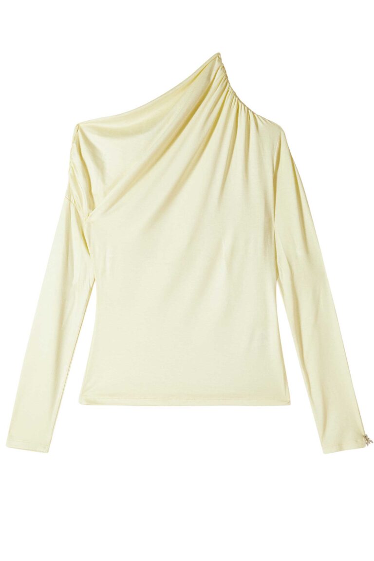 Драпирана тениска с едно рамо Patrizia Pepe