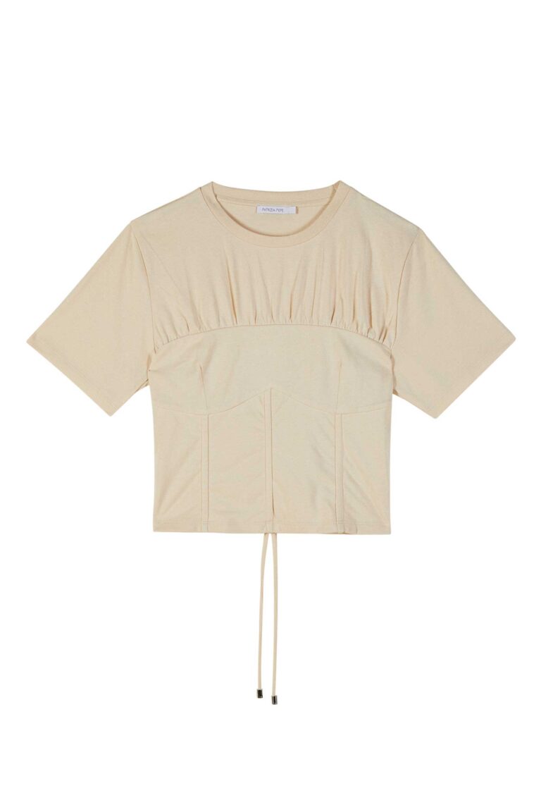 Памучна бюстие тениска Patrizia Pepe