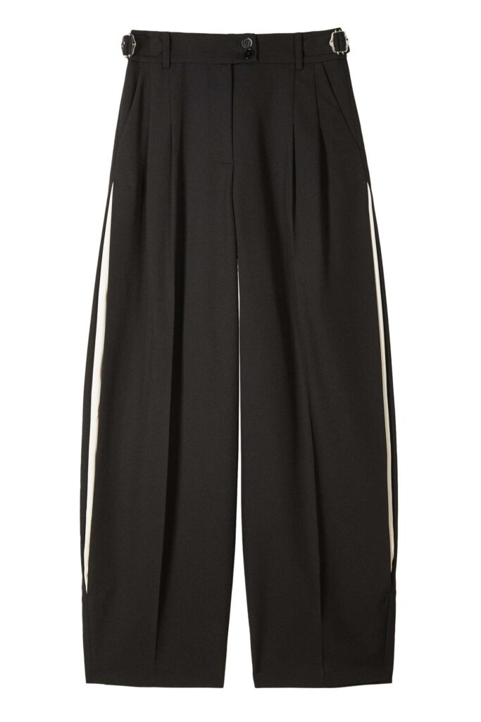 Панталон "Палацо" със сатенени вложки Patrizia Pepe