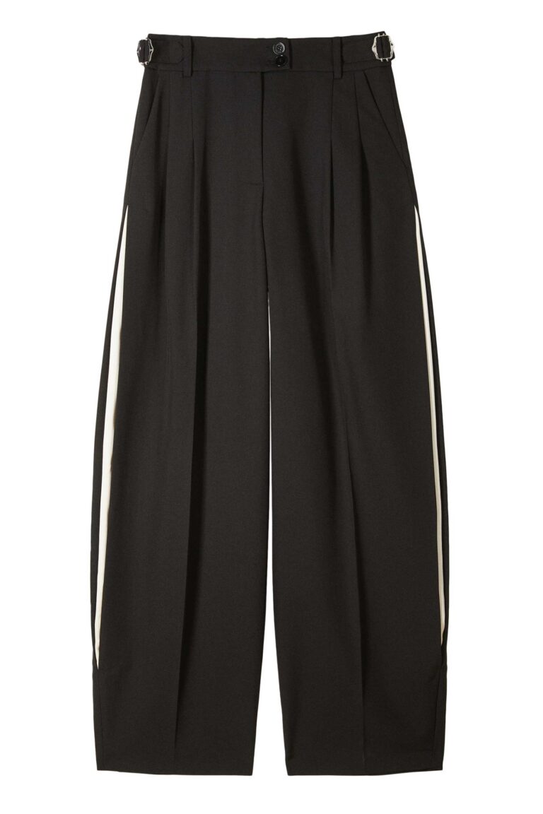 Панталон "Палацо" със сатенени вложки Patrizia Pepe