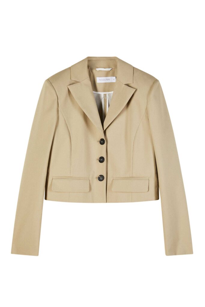 Лек къс памучен блейзър Patrizia Pepe