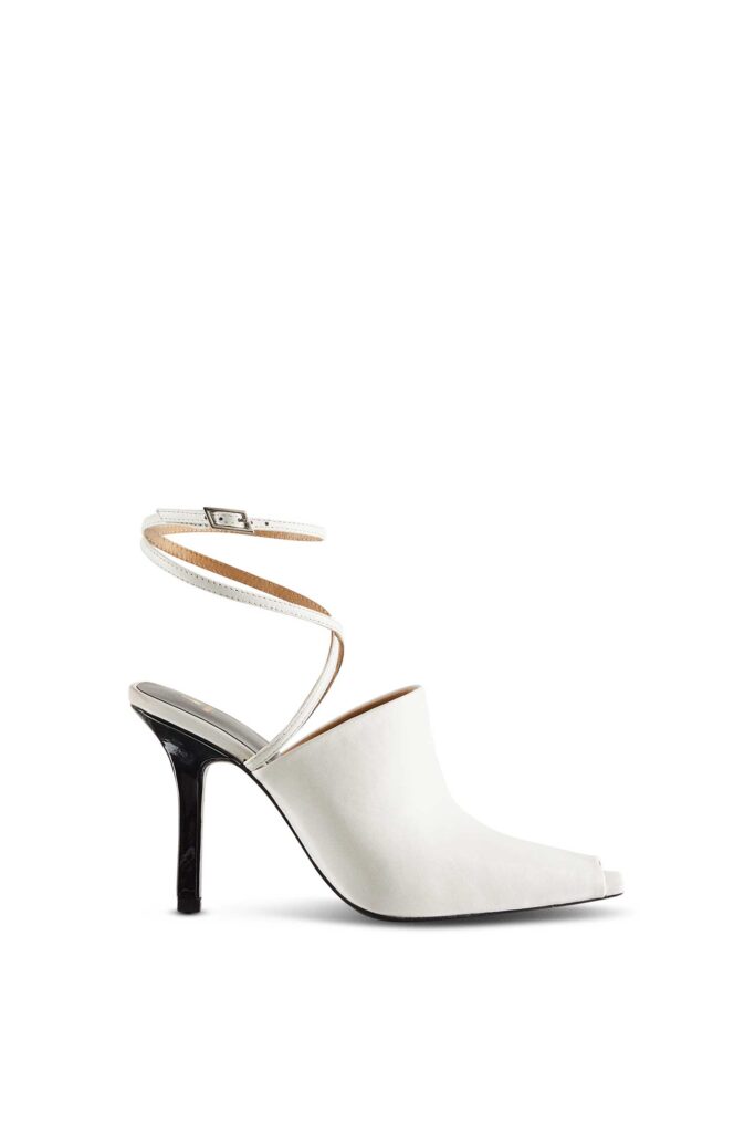 Сабо "SKIN" от естествена кожа Patrizia Pepe, бяло